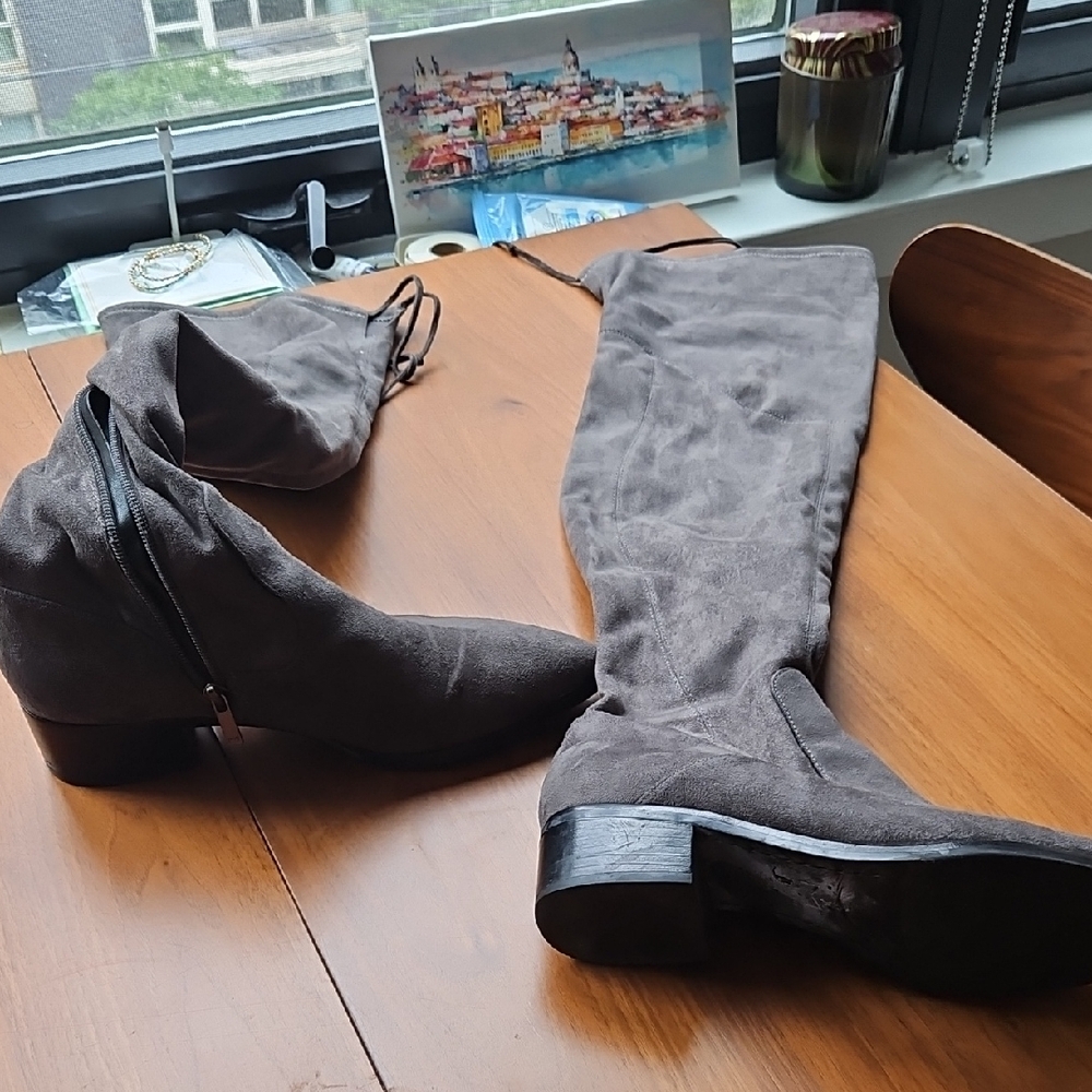 Marc Fisher Grey Suede Boots